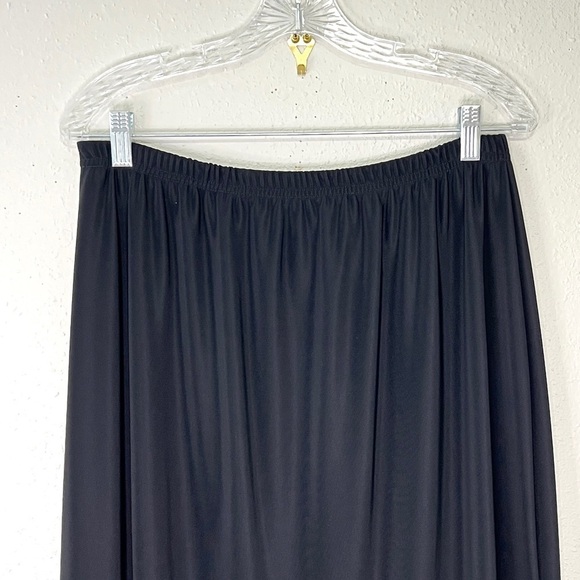 FRAZIER LAWRENCE Black Stretchy Maxi Skirt‎ Womens 1X Thick Jersey Knit Holidays - Picture 4 of 10